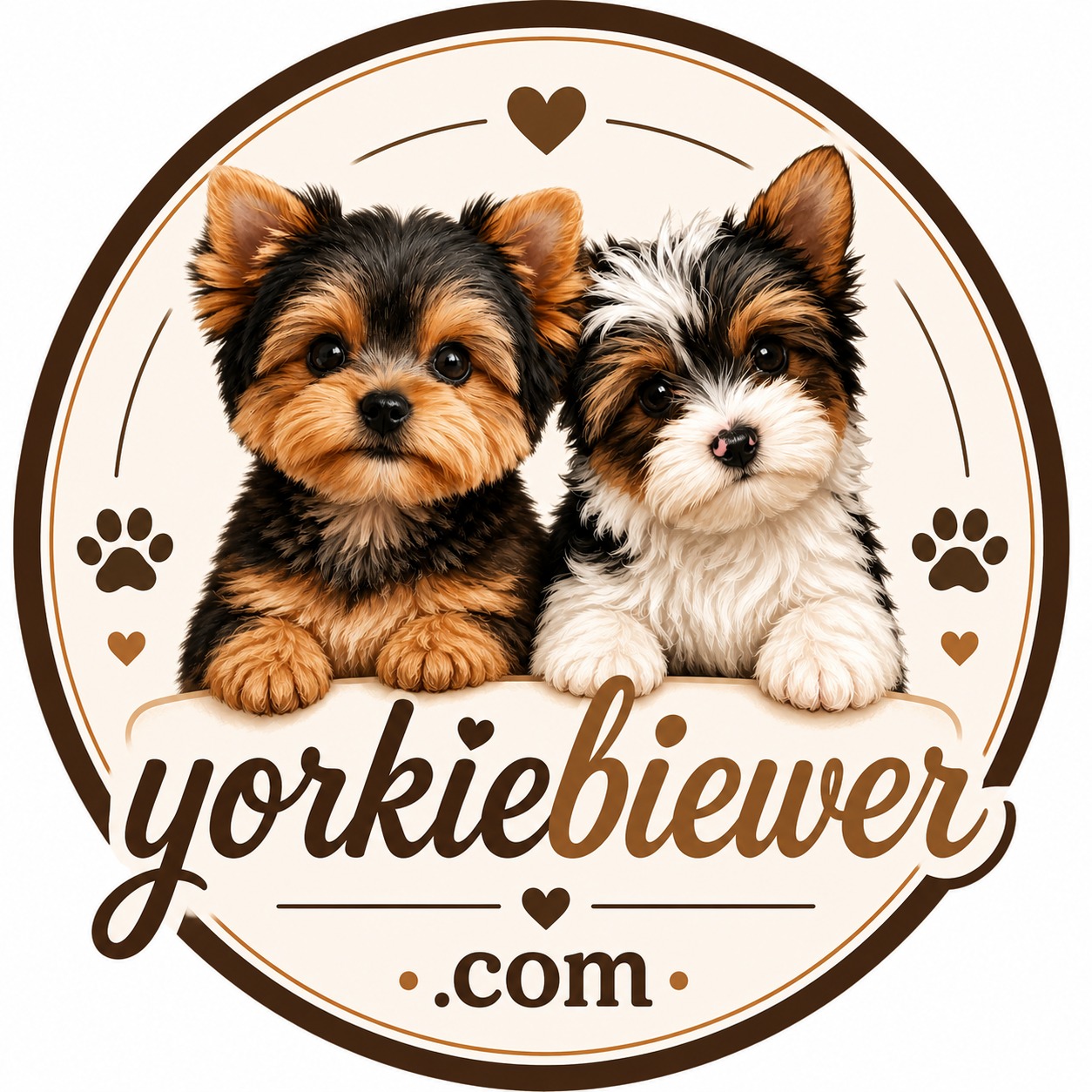 Logo de yorkiebiewer.com - Criadero ético de Yorkshire Terrier y Biewer Terrier